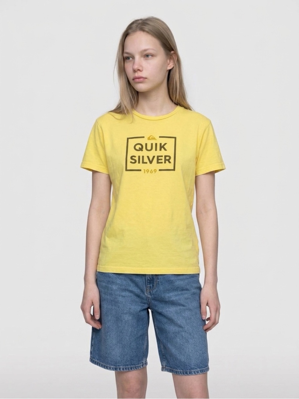 Quiksilver Yellow Logo Tee